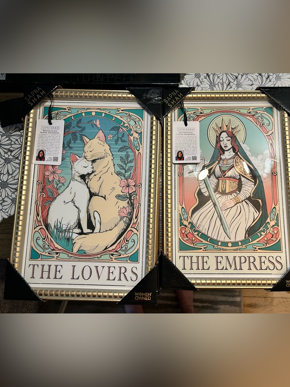 3 Sapna Shah prints ( The Lovers & The Empress Art Print - The High Priestess) - Picture 3 of 3